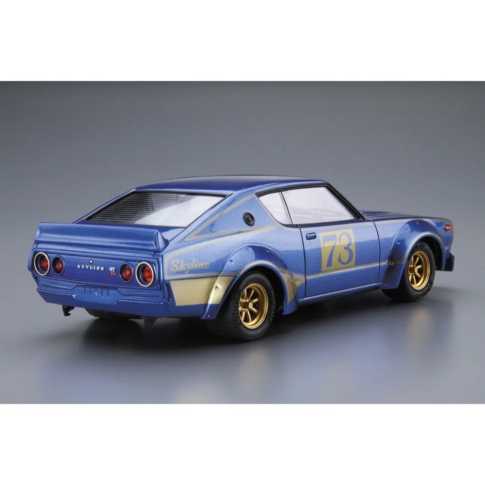 Aoshima A006104 1/24 Nissan KPGC110 Skyline 2000 GTR Racing #73 - Image 4