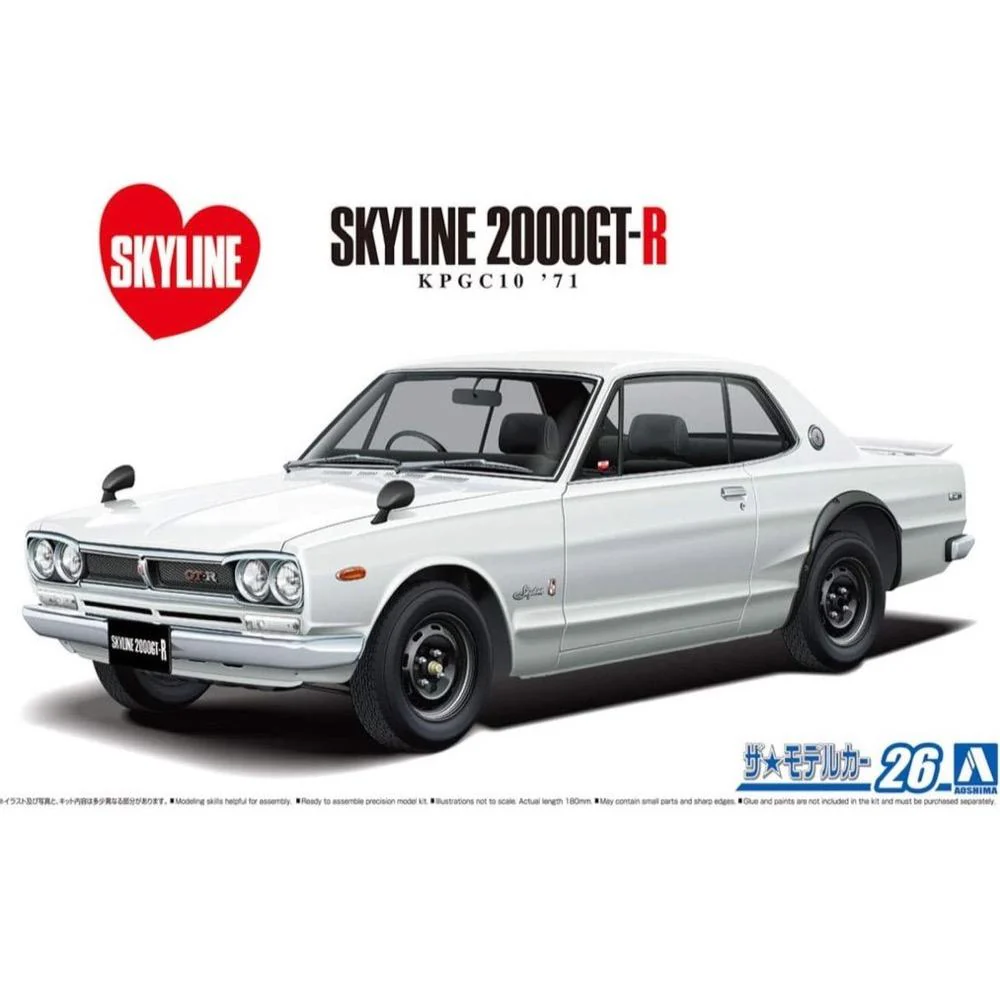 Aoshima A006106 1/24 Nissan KPGC10 Skyline HT2000GT-R 1971