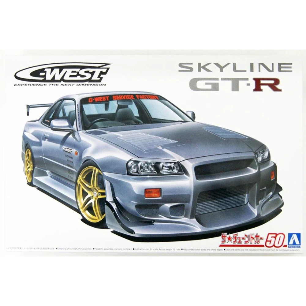Aoshima A006149 1/24 Nissan Skyline GT-R C-West BNR34 2002
