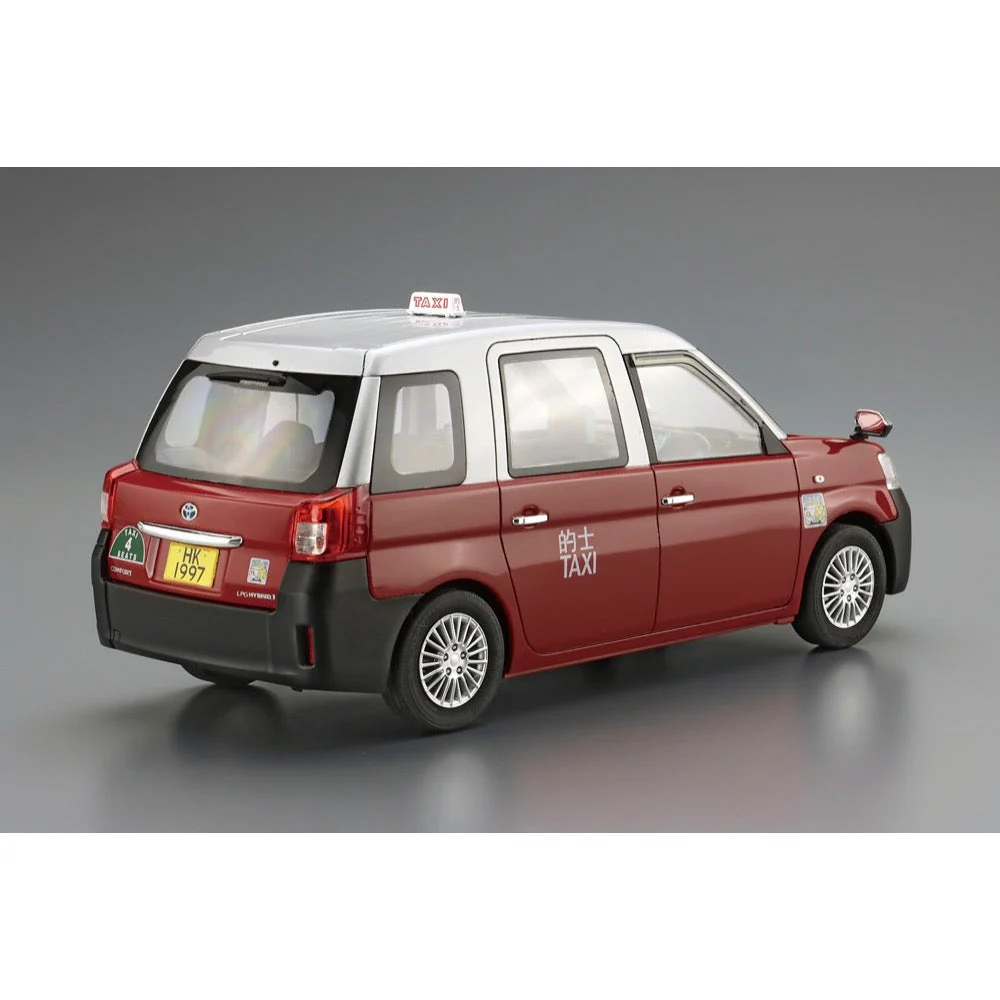 Aoshima A006223 1/24 Toyota NTP10R Comfort Hybrid Hong Kong Taxi 2018 - Image 3