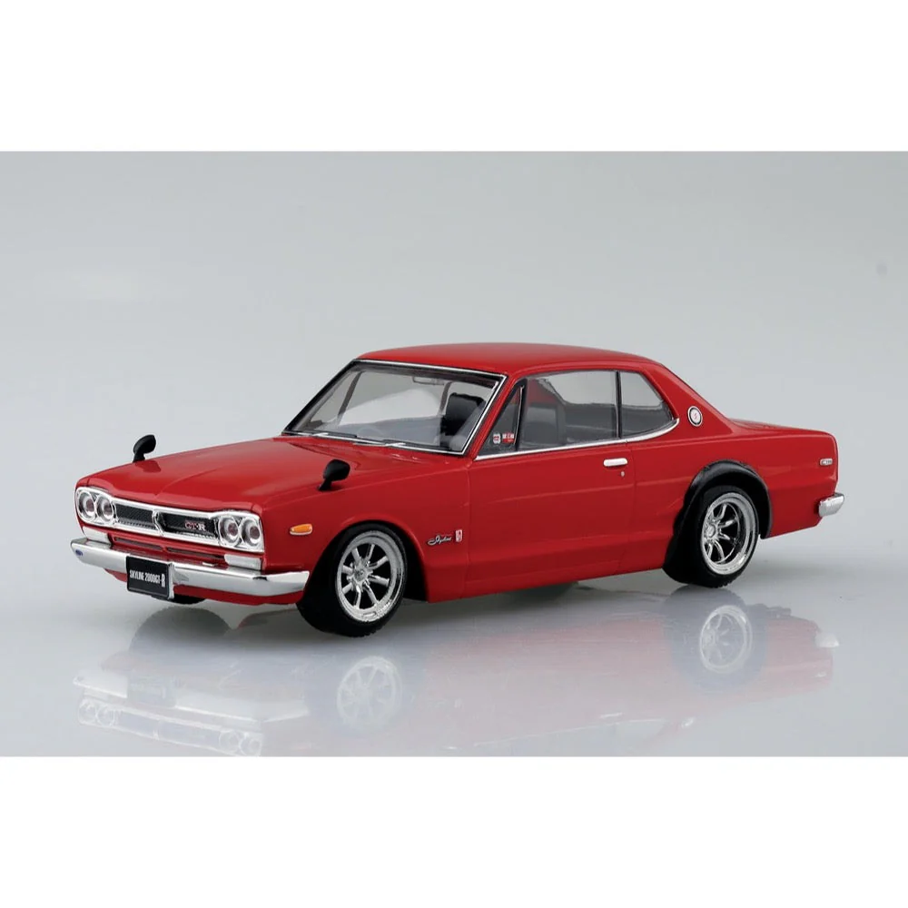 Aoshima A006472 1/32 Nissan Syline 2000 GT-R Custom Wheel Red Snap Kit - Image 2