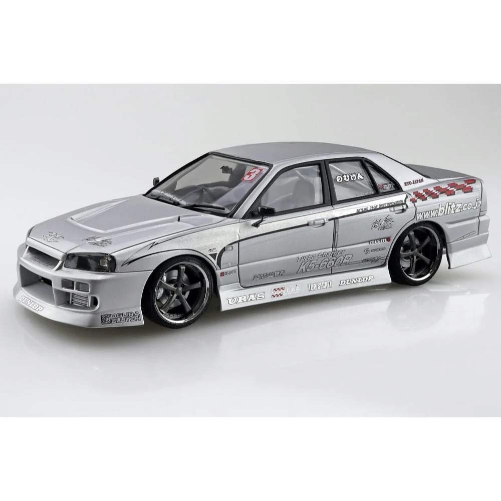 Aoshima A006877 1/24 Uras 2002 D1 Spec Replica Er34 Skyline 2001 (Nissan) - Image 2