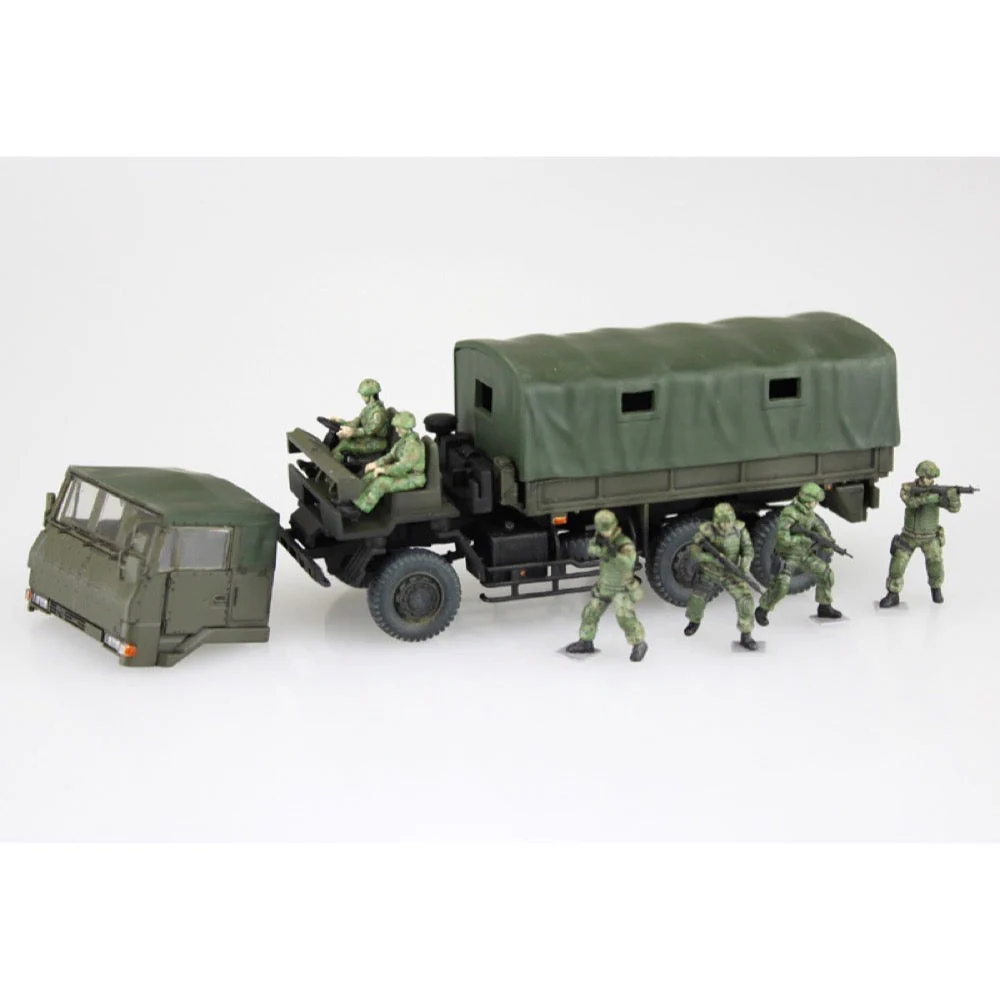 Aoshima A01208 1/72 JGSD 3 1/2T Truck With Additional Armor with 6 Figures - Image 8