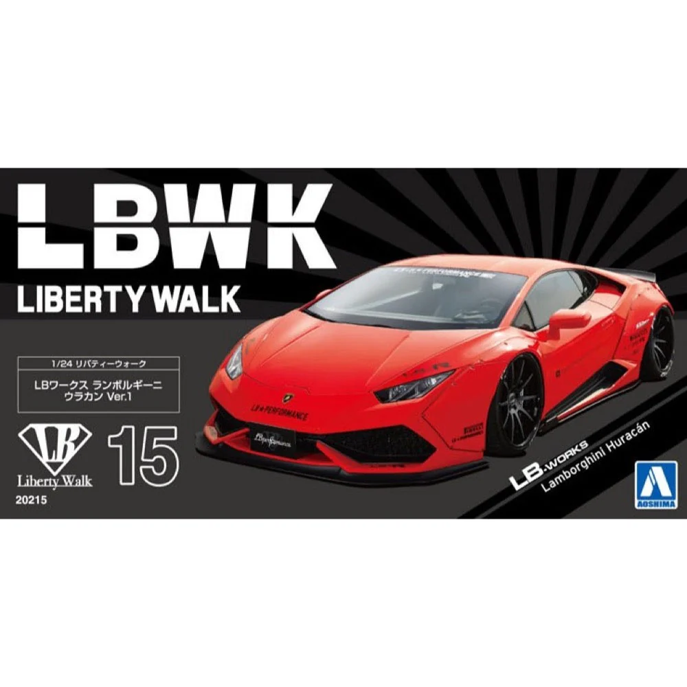 Aoshima A020215 1/24 Lb-Works Lamborghini Huracan Ver.1 - Image 4