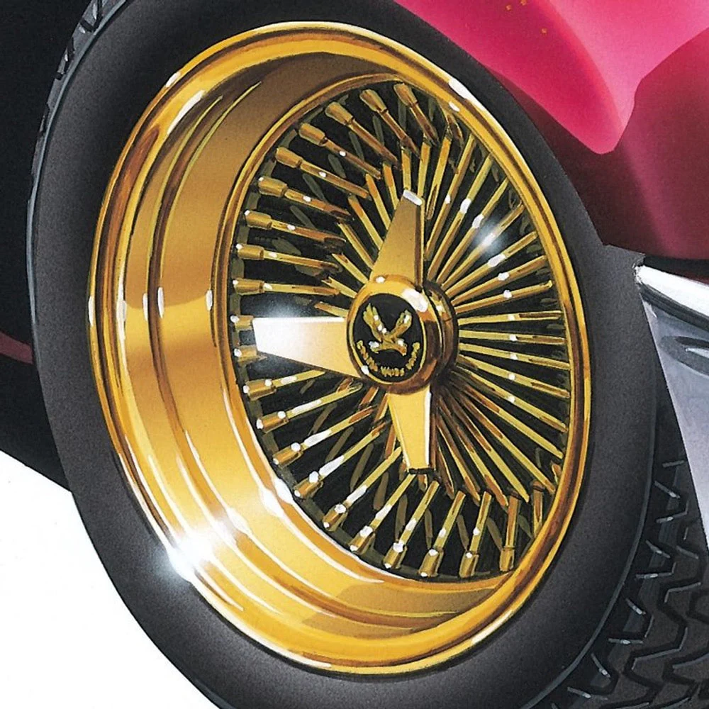 Aoshima A06627 1/24 Wire Wheel Gold Plating 13inch - Image 2
