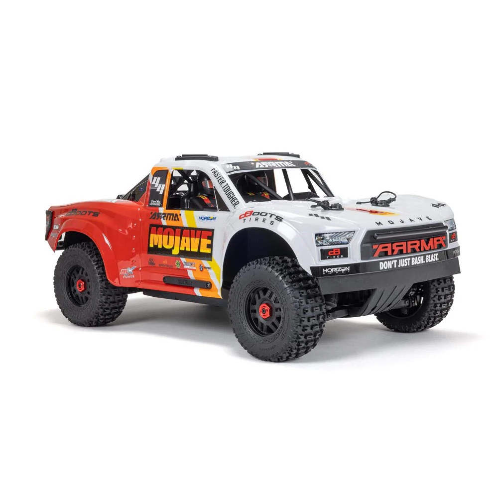 Arrma 1/8 Mojave 4X4 BLX 4S Desert Truck (White/Red) ARA4404T1