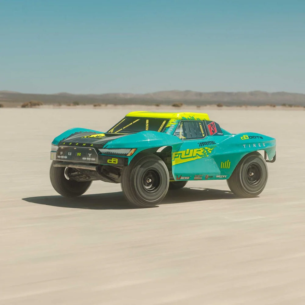 Arrma ARA3521T2 Fury 1/10 2WD 223S BLX Short Course Truck RTR Green - Image 14