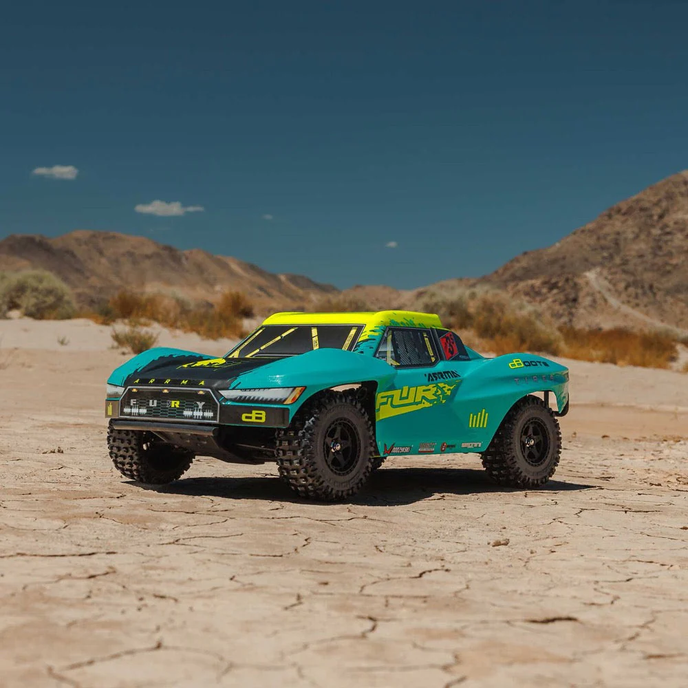 Arrma ARA3521T2 Fury 1/10 2WD 223S BLX Short Course Truck RTR Green - Image 17