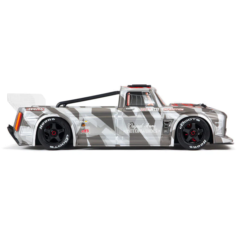 ARRMA ARA7615V2T2 1/7 Infraction V2 6S BLX Street Basher RC Car Silver - Image 2