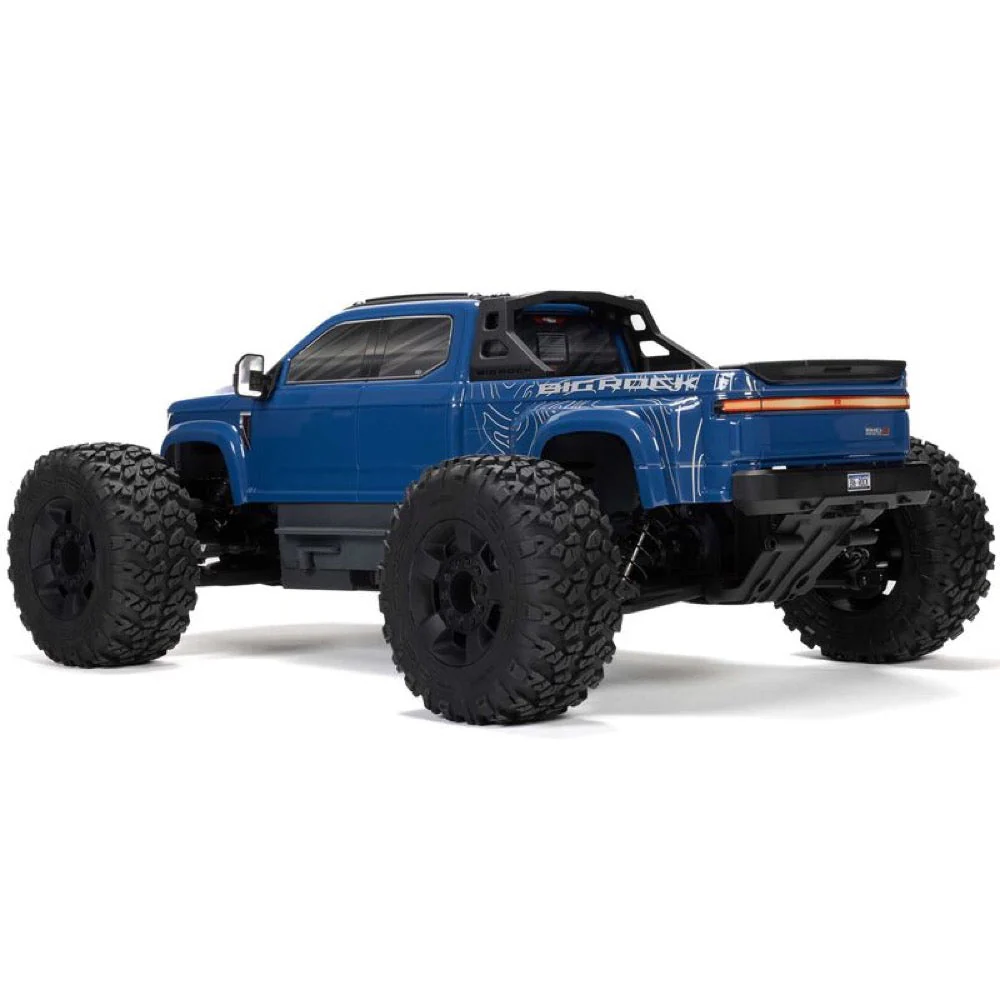 Arrma Big Rock Crew Cab V4 4X4 223S BLX RC Monster Truck (Blue) ARA4312V4T3 - Image 14