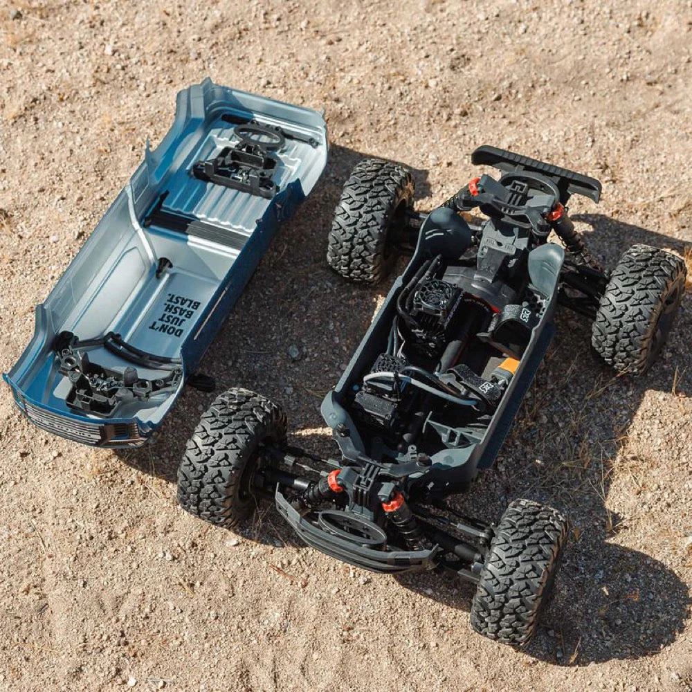 Arrma Big Rock Crew Cab V4 4X4 223S BLX RC Monster Truck (Blue) ARA4312V4T3 - Image 16