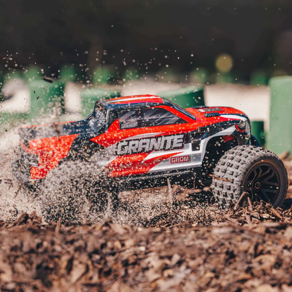 Arrma Granite Grom 1/18 4x4 Monster Truck (Red) ARA2102T2 - Image 8