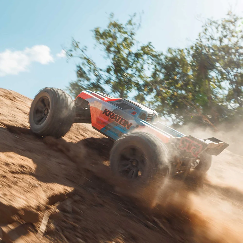 Arrma Kraton 6S BLX 4X4 1/8 Speed Monster Truck RTR Orange/Blue ARA8608V6T1 - Image 12