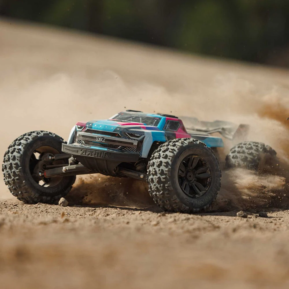 Arrma Kraton 6S BLX 4X4 1/8 Speed Monster Truck RTR Pink/Blue ARA8608V6T2 - Image 13