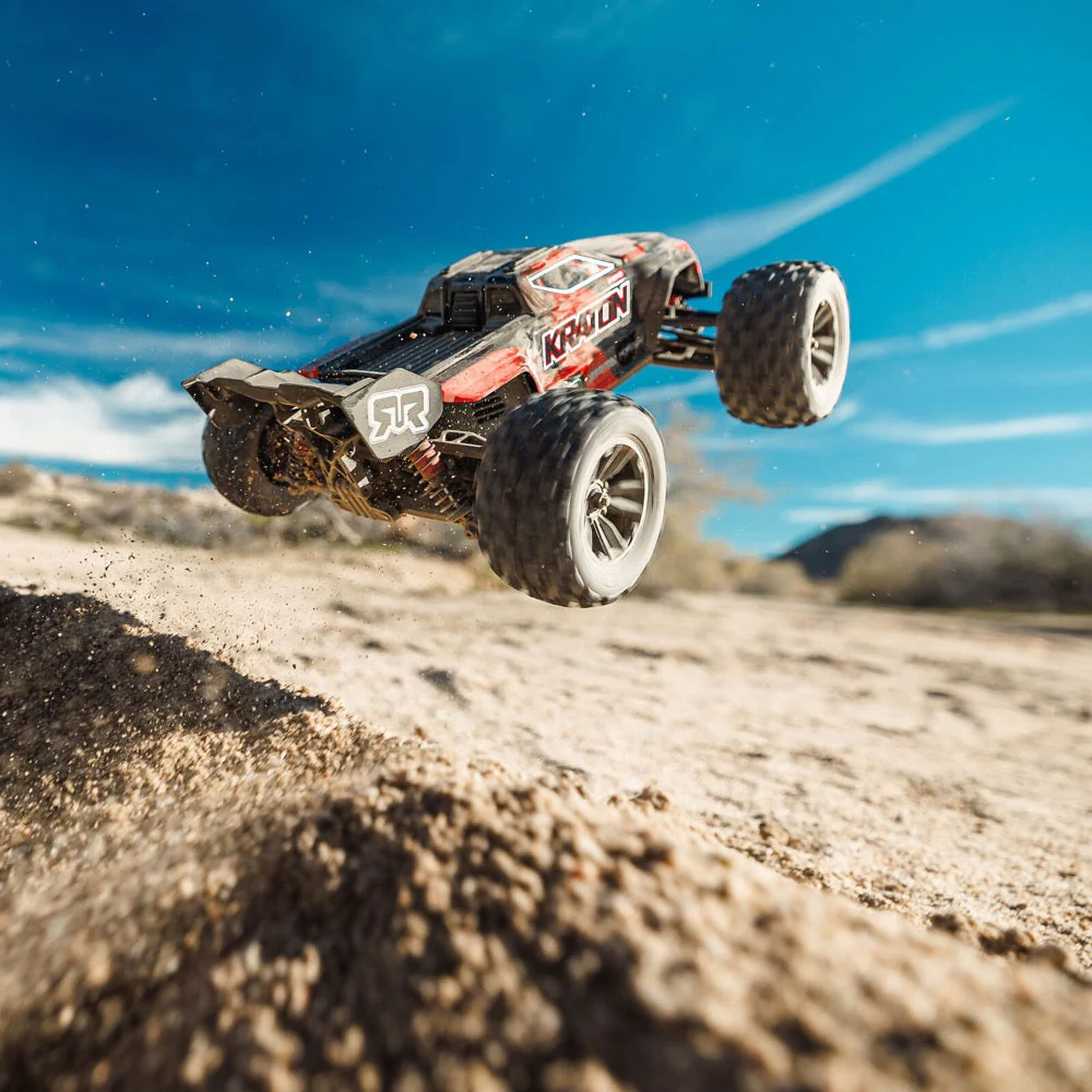 Arrma Mini Kraton 3S BLX 4X4 1/16 Speed Monster Truck (Red/Black) ARA2508T1 - Image 18