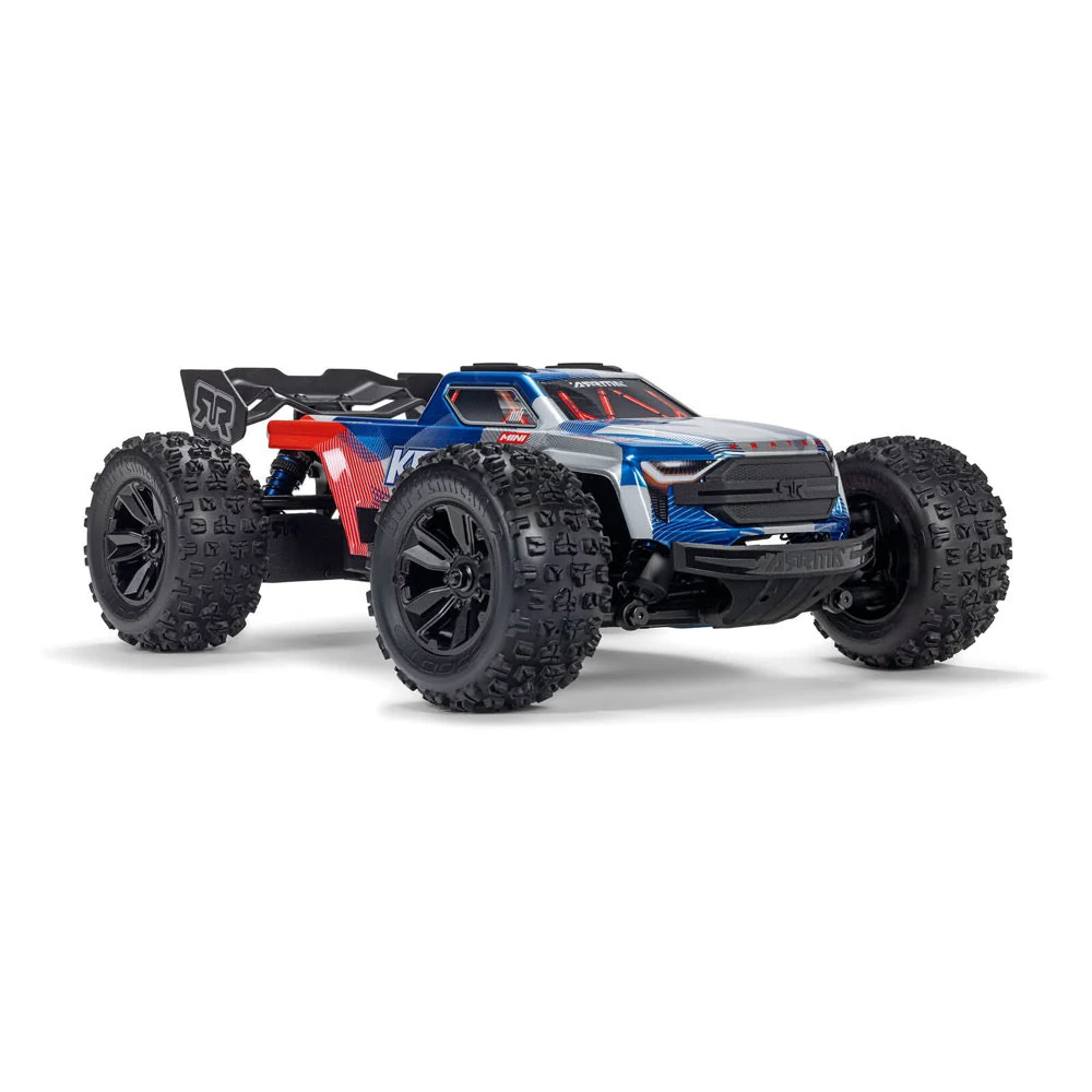 Arrma Mini Kraton 3S BLX 4X4 1/16 Speed Monster Truck (Red/Blue) ARA2508ST1 - Image 2