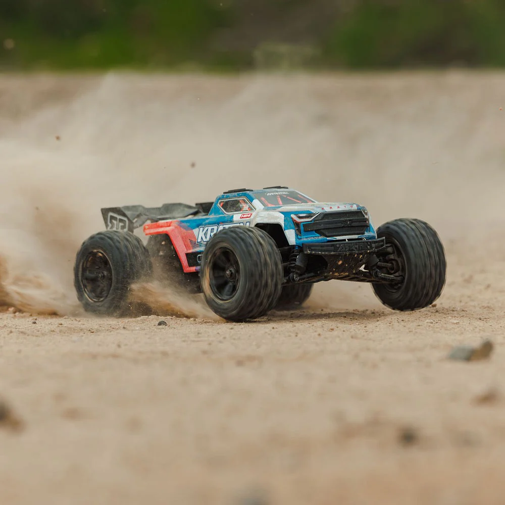 Arrma Mini Kraton 3S BLX 4X4 1/16 Speed Monster Truck (Red/Blue) ARA2508ST1 - Image 21