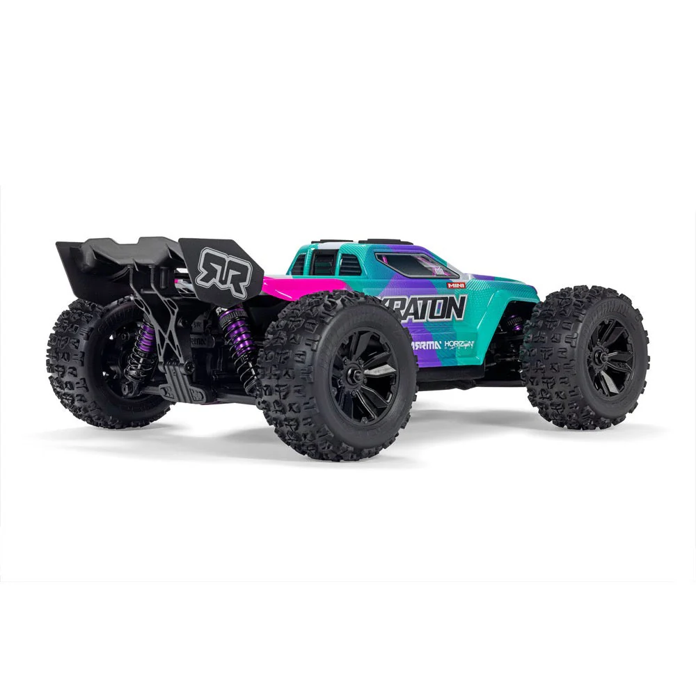 Arrma Mini Kraton 3S BLX 4X4 1/16 Speed Monster Truck (Teal/Pink) ARA2508ST2 - Image 3