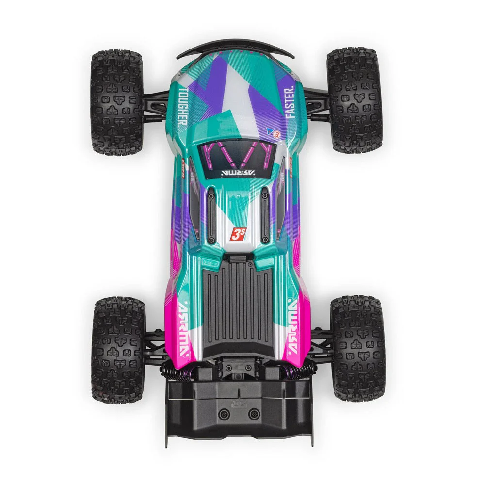 Arrma Mini Kraton 3S BLX 4X4 1/16 Speed Monster Truck (Teal/Pink) ARA2508ST2 - Image 8
