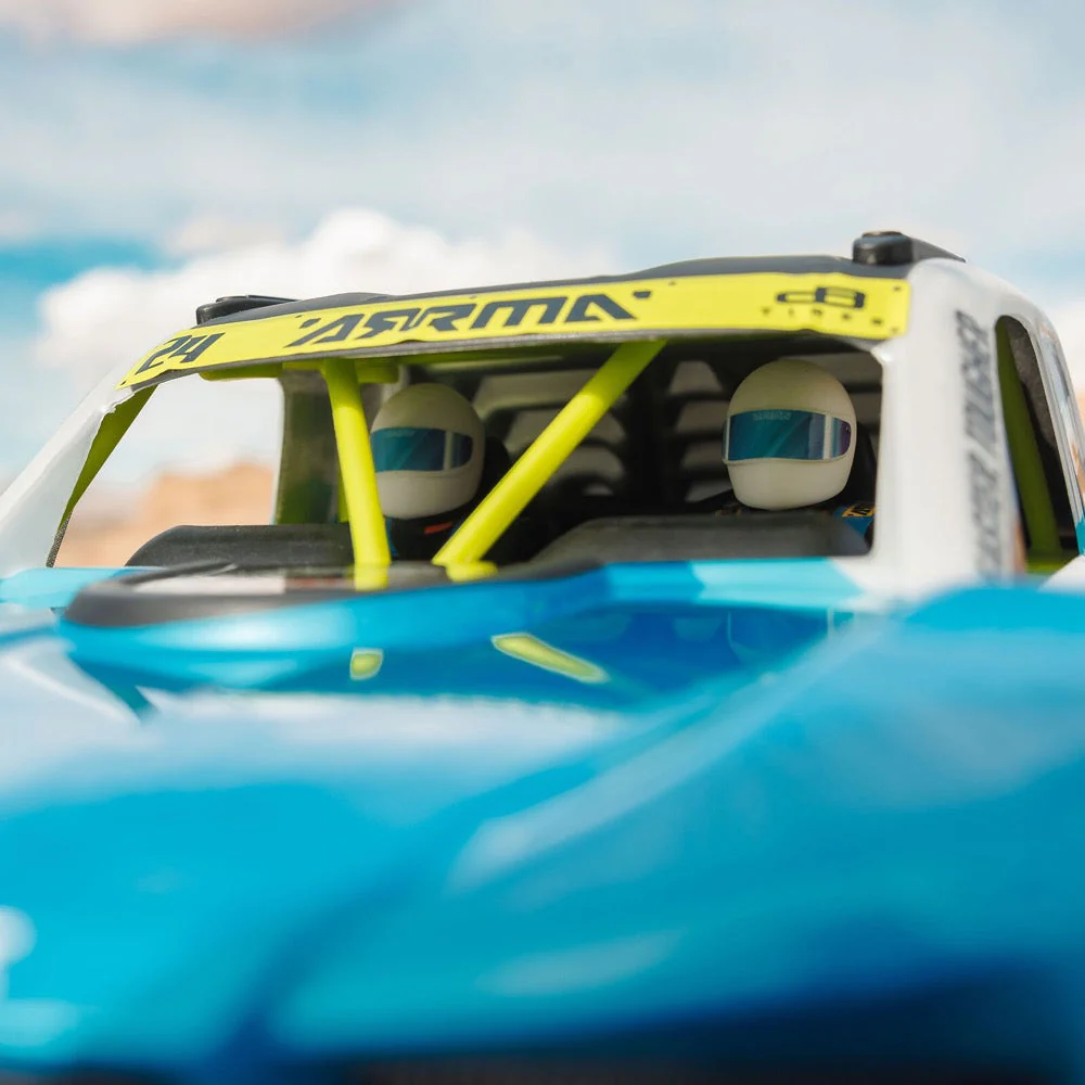 Arrma Mojave Grom 1/18 4x4 RC Desert Truck (Blue/White) ARA2104T2 - Image 13