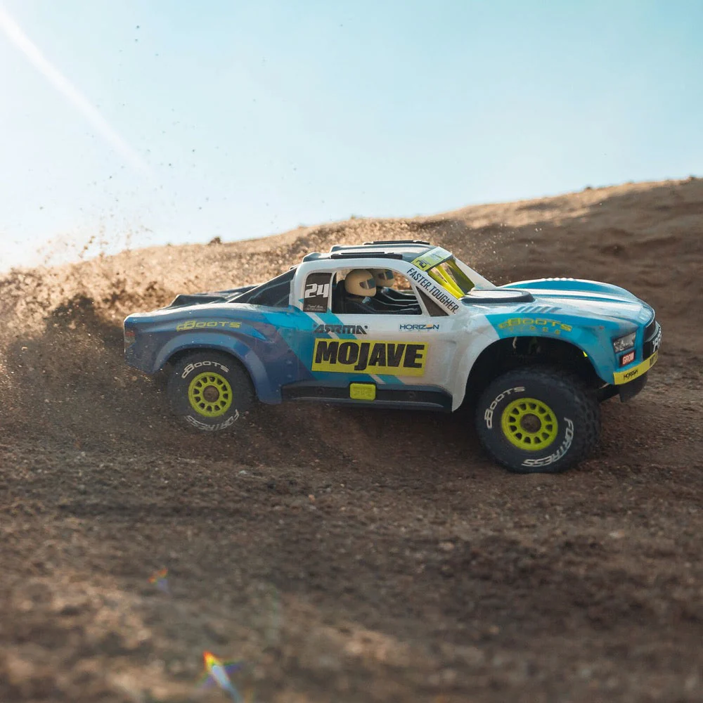 Arrma Mojave Grom 1/18 4x4 RC Desert Truck (Blue/White) ARA2104T2 - Image 15