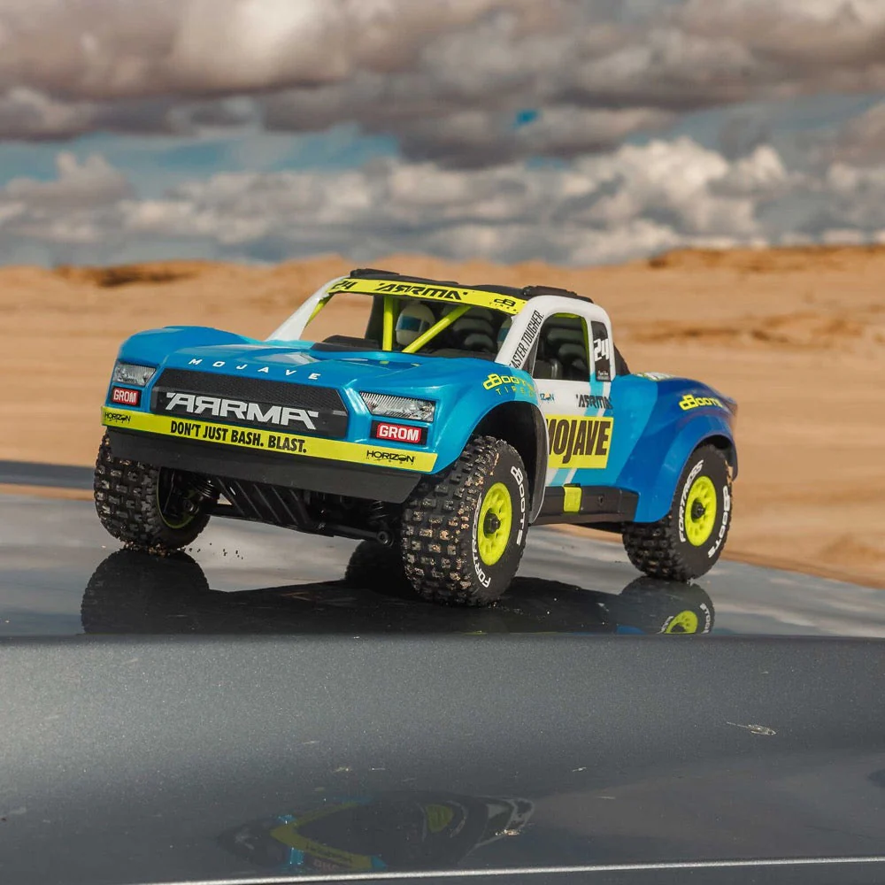 Arrma Mojave Grom 1/18 4x4 RC Desert Truck (Blue/White) ARA2104T2 - Image 19