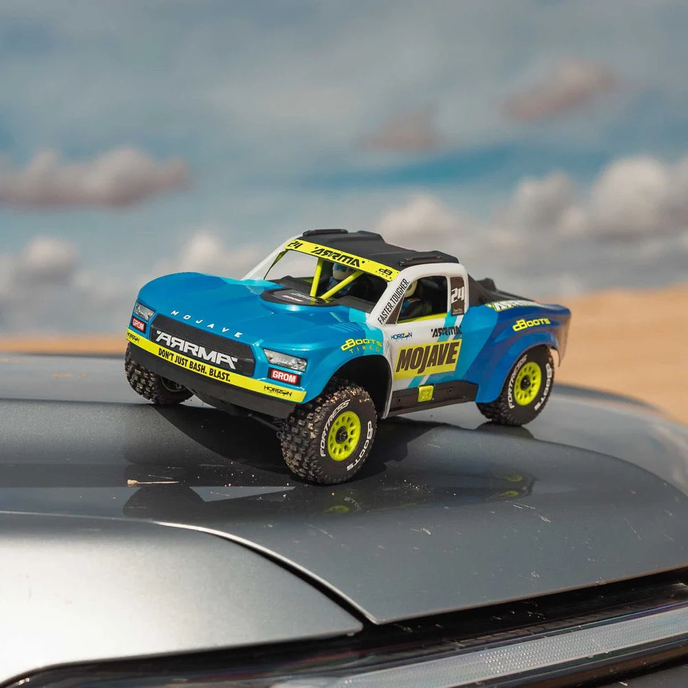 Arrma Mojave Grom 1/18 4x4 RC Desert Truck (Blue/White) ARA2104T2 - Image 20