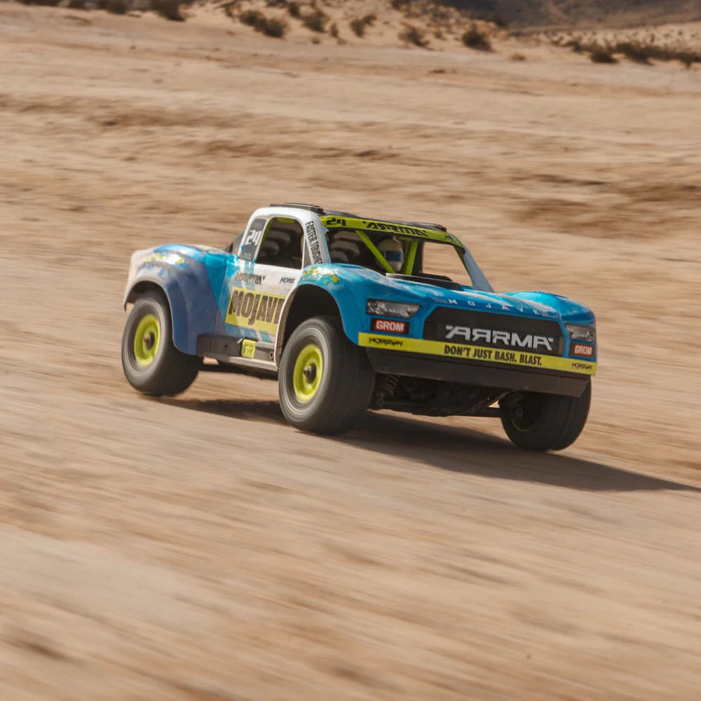 Arrma Mojave Grom 1/18 4x4 RC Desert Truck (Blue/White) ARA2104T2 - Image 26