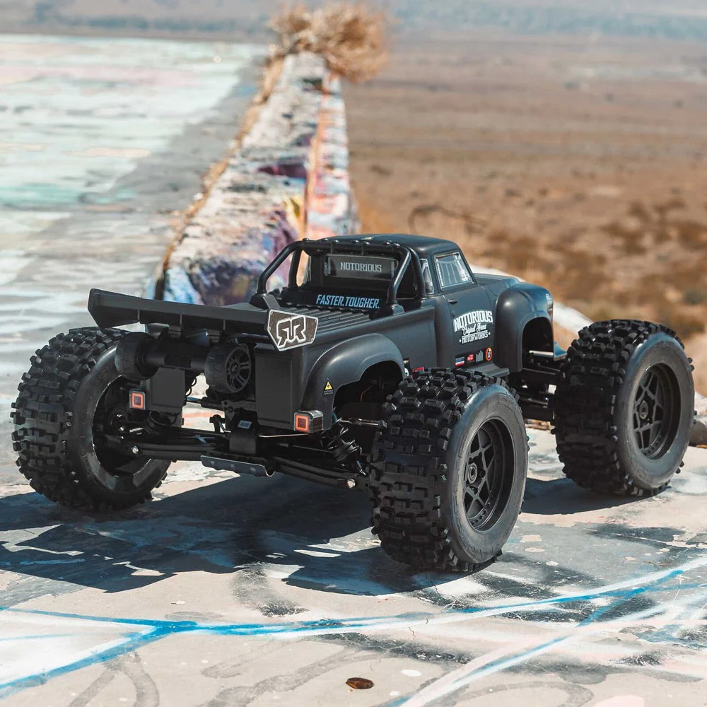 Arrma Notorious 6S BLX 4X4 1/8 Stunt Truck RTR Black ARA8611V6T1 - Image 16