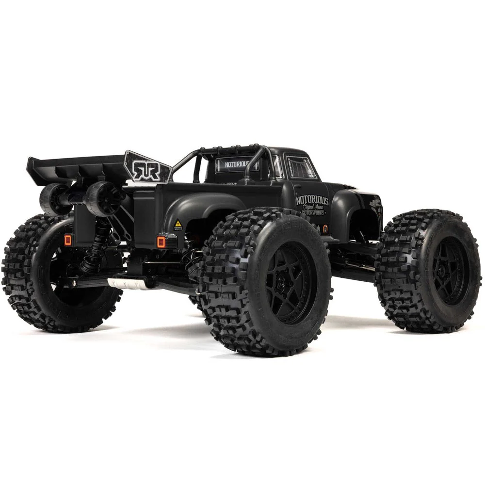 Arrma Notorious 6S BLX 4X4 1/8 Stunt Truck RTR Black ARA8611V6T1 - Image 5