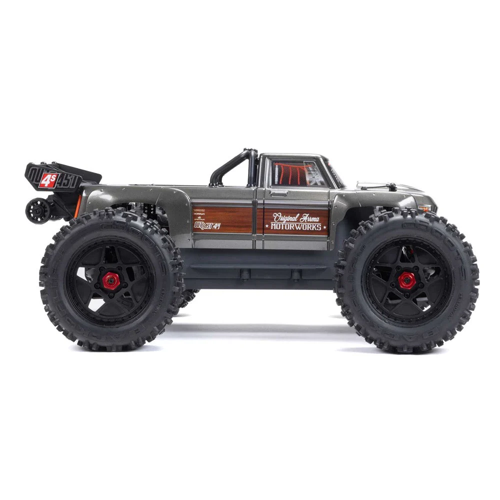 Arrma Outcast V2 4X4 BLX 4S RC Stunt Truck Gunmetal ARA4410V2T3 - Image 4
