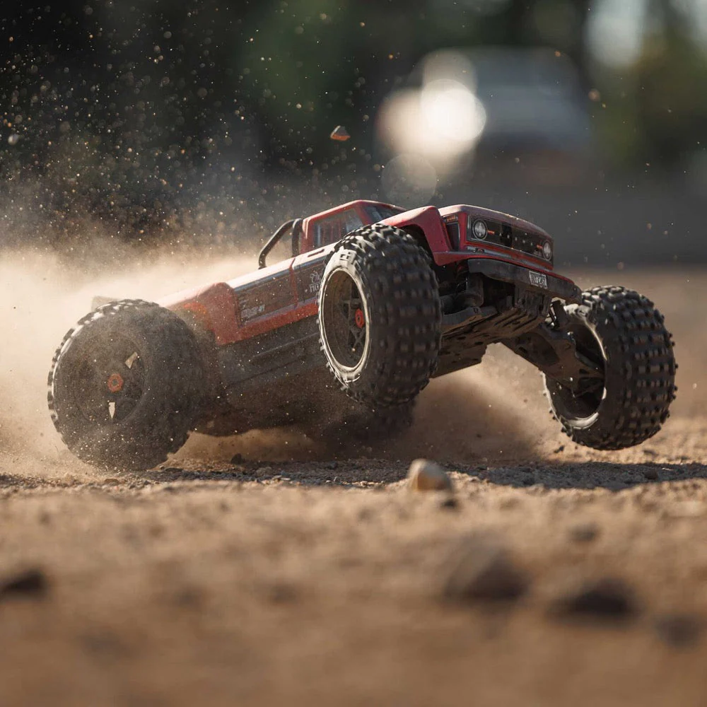 Arrma Outcast V2 4X4 BLX 4S RC Stunt Truck Red ARA4410V2T4 - Image 11