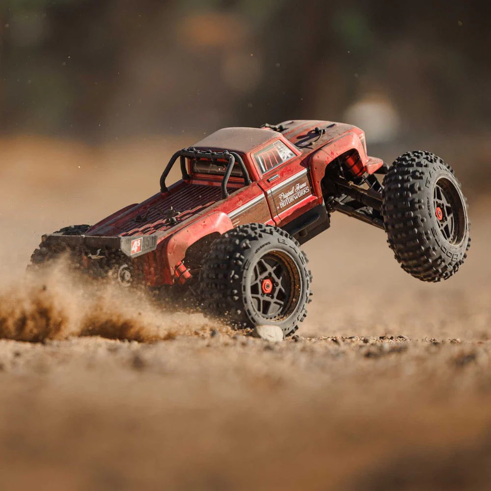 Arrma Outcast V2 4X4 BLX 4S RC Stunt Truck Red ARA4410V2T4 - Image 12