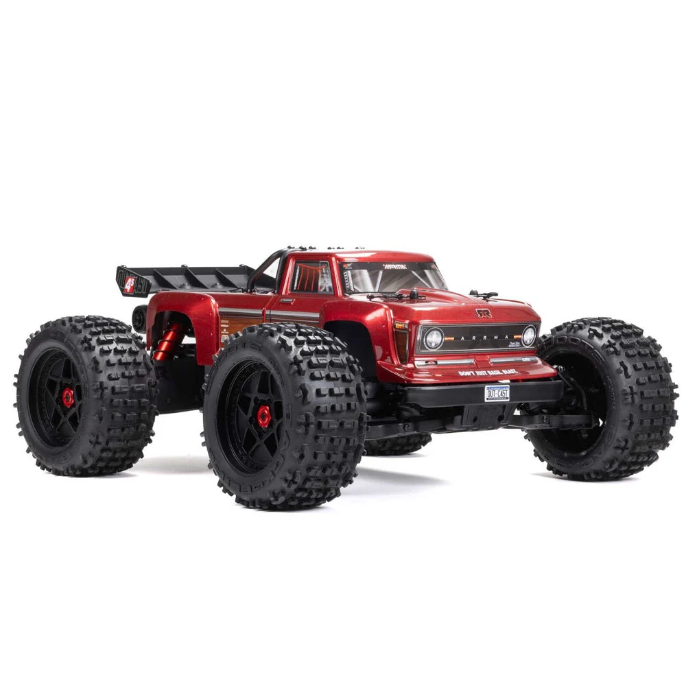 Arrma Outcast V2 4X4 BLX 4S RC Stunt Truck Red ARA4410V2T4 - Image 2