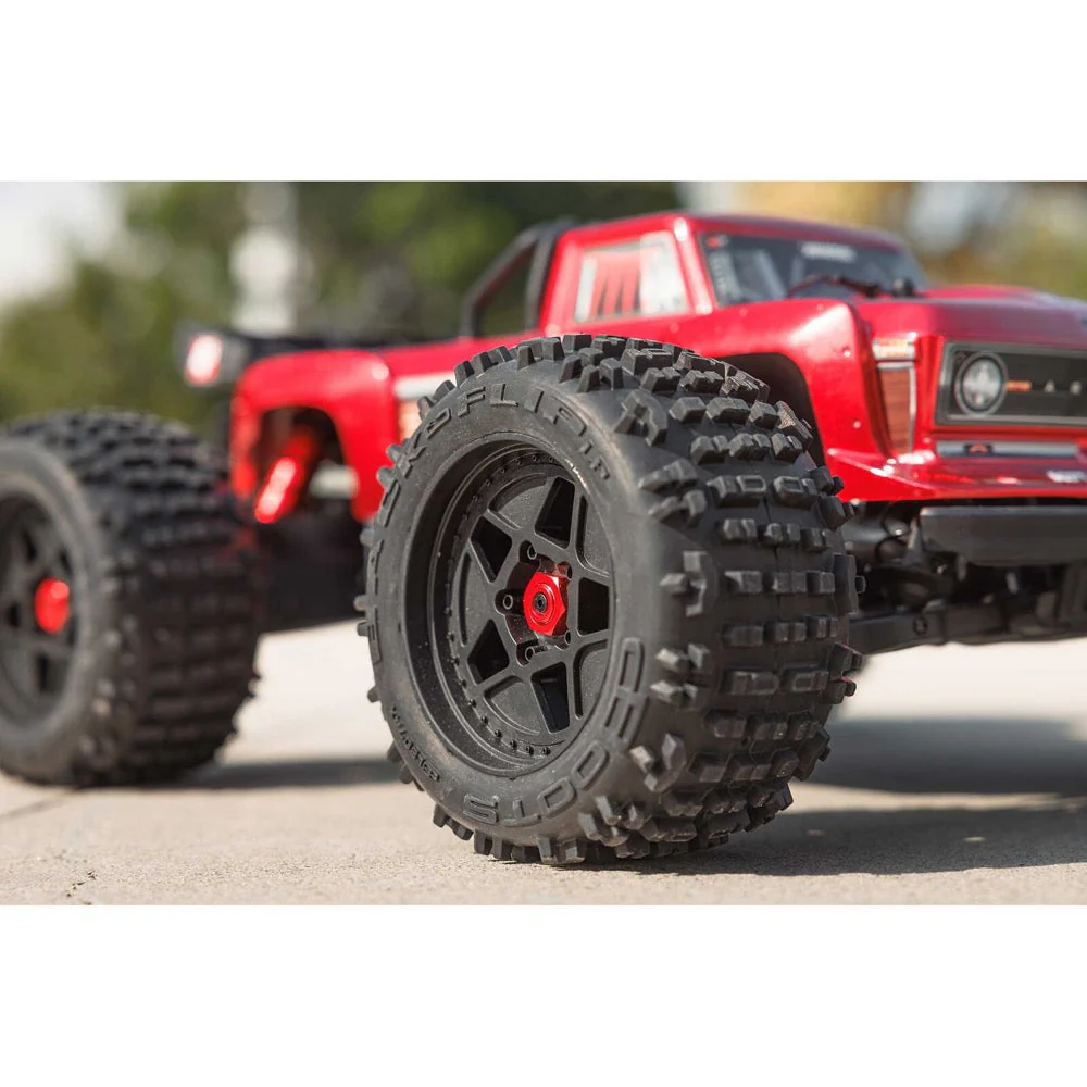 Arrma Outcast V2 4X4 BLX 4S RC Stunt Truck Red ARA4410V2T4 - Image 9