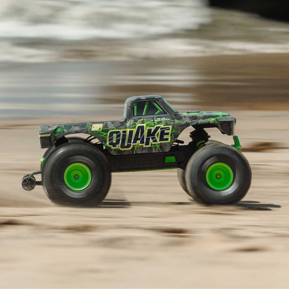 Arrma Quake 223S BLX DSC 1/10 2WD Monster Truck (Green) ARA3537T2 - Image 17