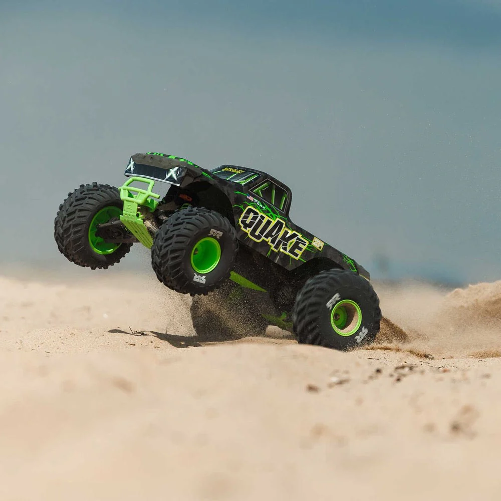 Arrma Quake 223S BLX DSC 1/10 2WD Monster Truck (Green) ARA3537T2 - Image 18