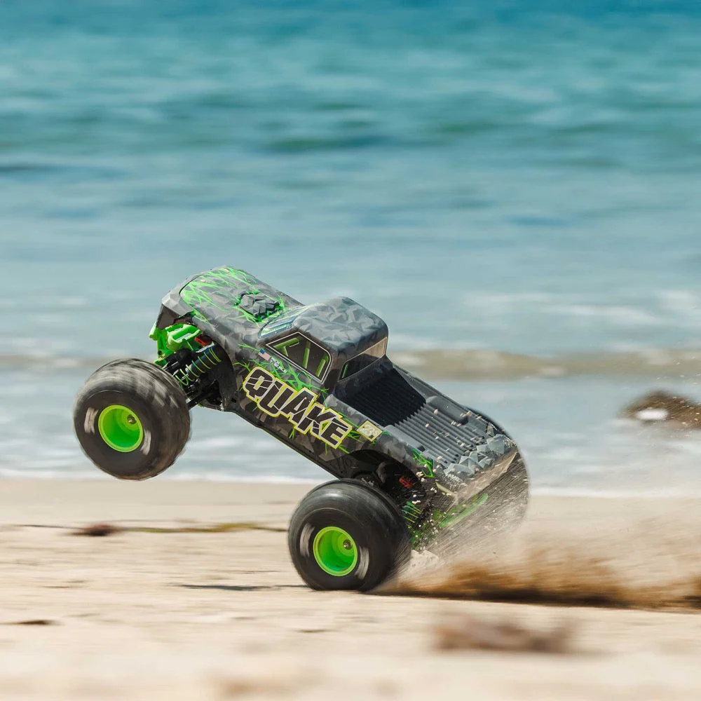 Arrma Quake 223S BLX DSC 1/10 2WD Monster Truck (Green) ARA3537T2 - Image 21
