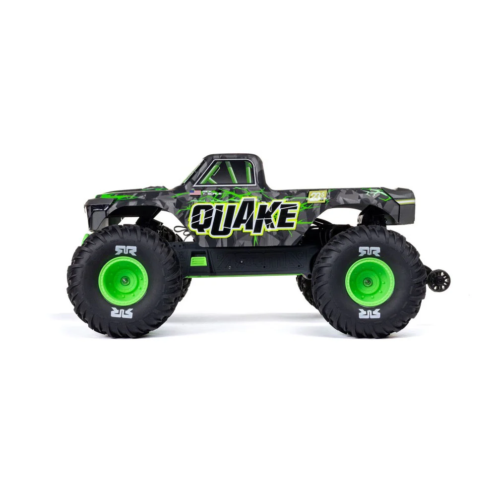 Arrma Quake 223S BLX DSC 1/10 2WD Monster Truck (Green) ARA3537T2 - Image 25