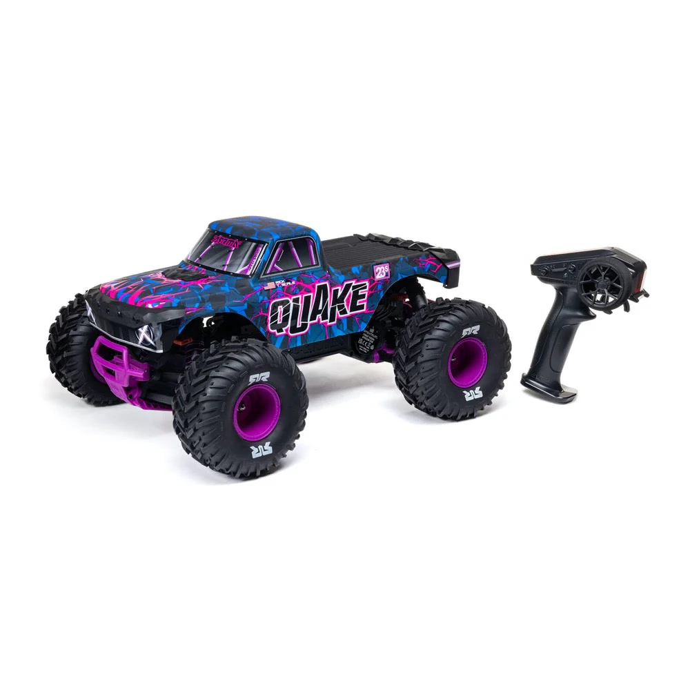 Arrma Quake 223S BLX DSC 1/10 2WD Monster Truck (Purple) ARA3537T3 - Image 13