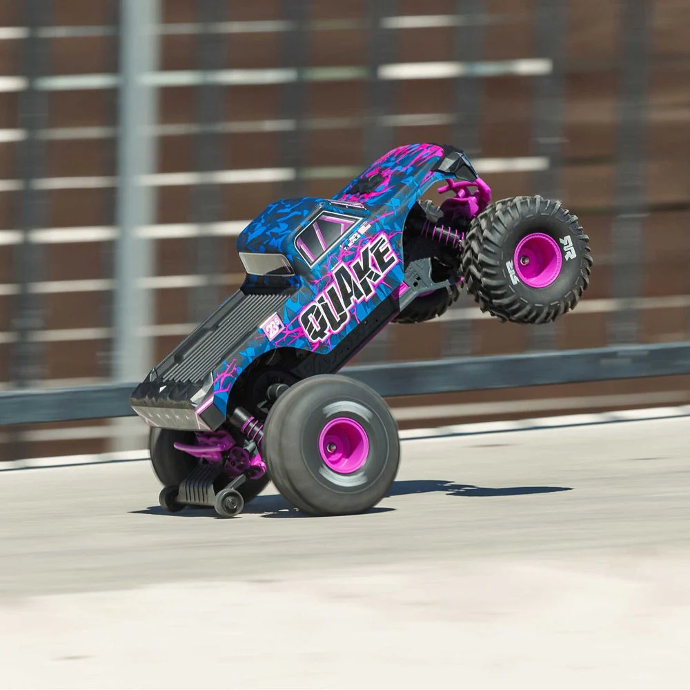 Arrma Quake 223S BLX DSC 1/10 2WD Monster Truck (Purple) ARA3537T3 - Image 17
