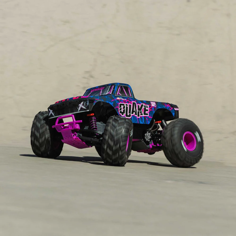 Arrma Quake 223S BLX DSC 1/10 2WD Monster Truck (Purple) ARA3537T3 - Image 18