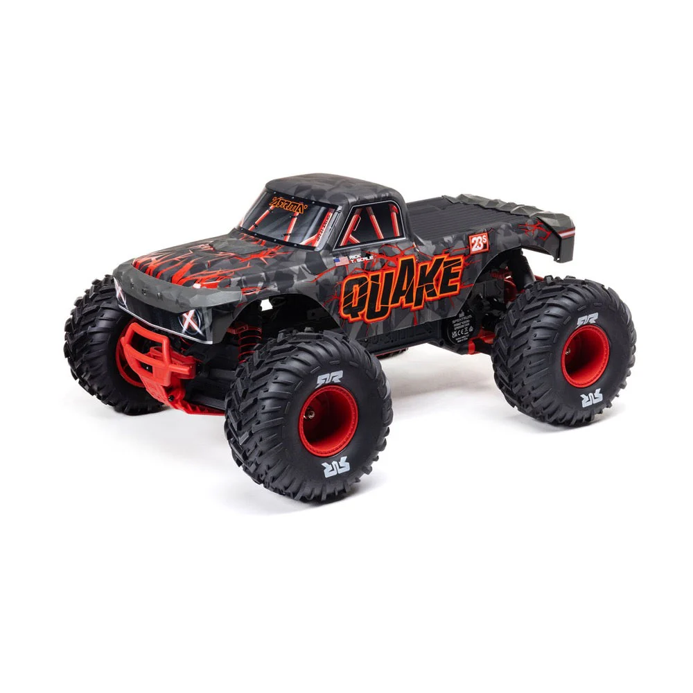 Arrma Quake 223S BLX DSC 1/10 2WD Monster Truck (Red) ARA3537T1