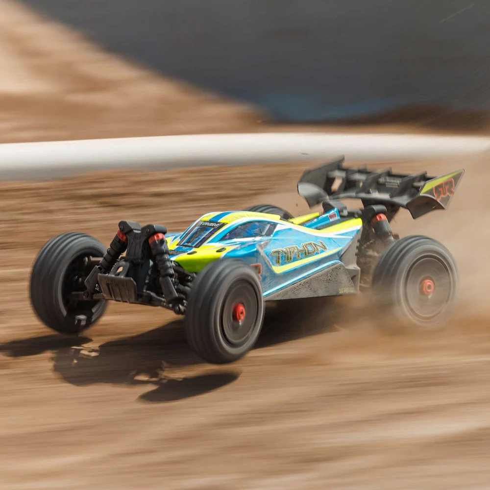 Arrma Typhon 223S DSC 4X4 BLX 1/8 RC Buggy RTR Blue/Yellow ARA4306V4T4 - Image 14