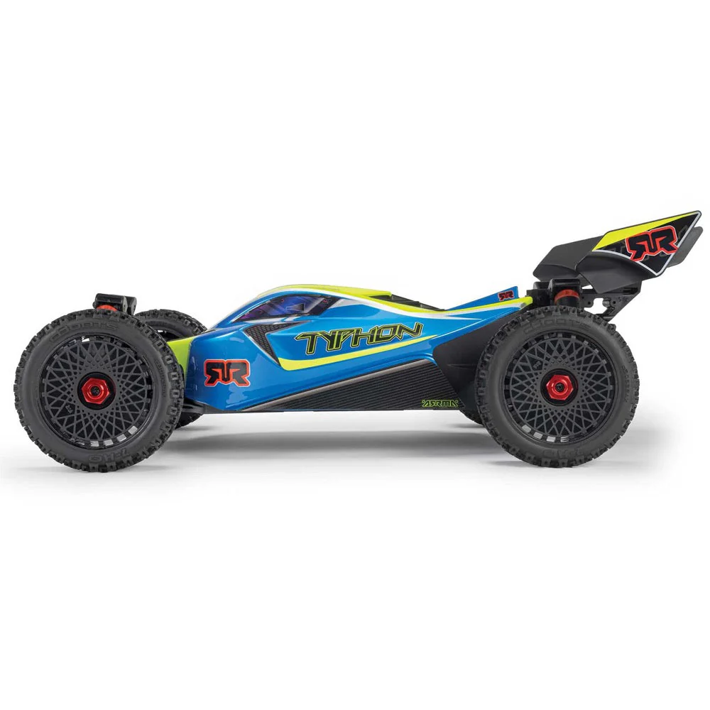 Arrma Typhon 223S DSC 4X4 BLX 1/8 RC Buggy RTR Blue/Yellow ARA4306V4T4 - Image 2