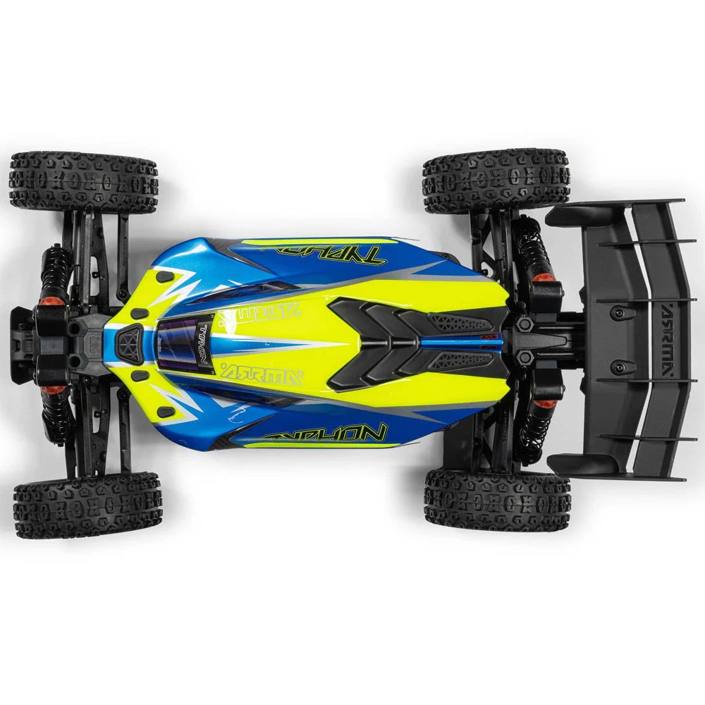 Arrma Typhon 223S DSC 4X4 BLX 1/8 RC Buggy RTR Blue/Yellow ARA4306V4T4 - Image 5