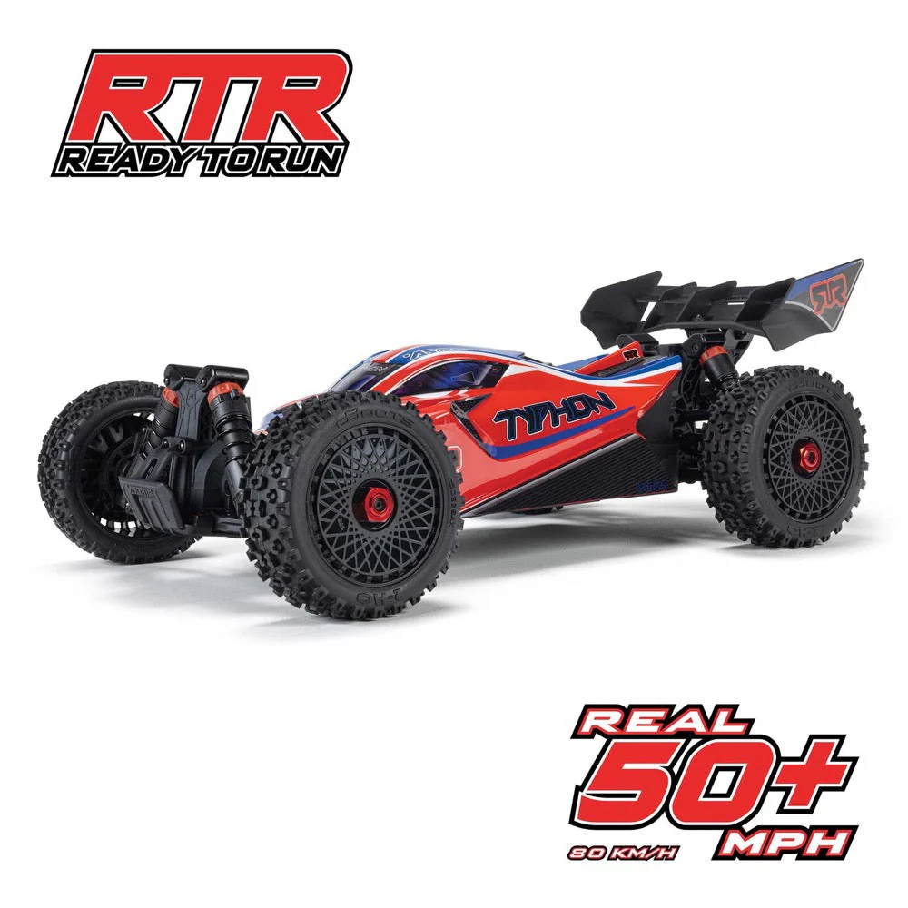 Arrma Typhon 223S DSC 4X4 BLX 1/8 RC Buggy RTR Red/Blue ARA4306V4T3 - Image 10