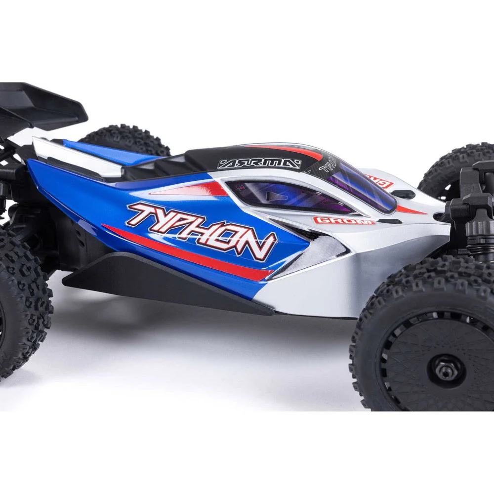 Arrma Typhon Grom 1/18 4x4 RC Buggy Blue ARA2106T1 - Image 20