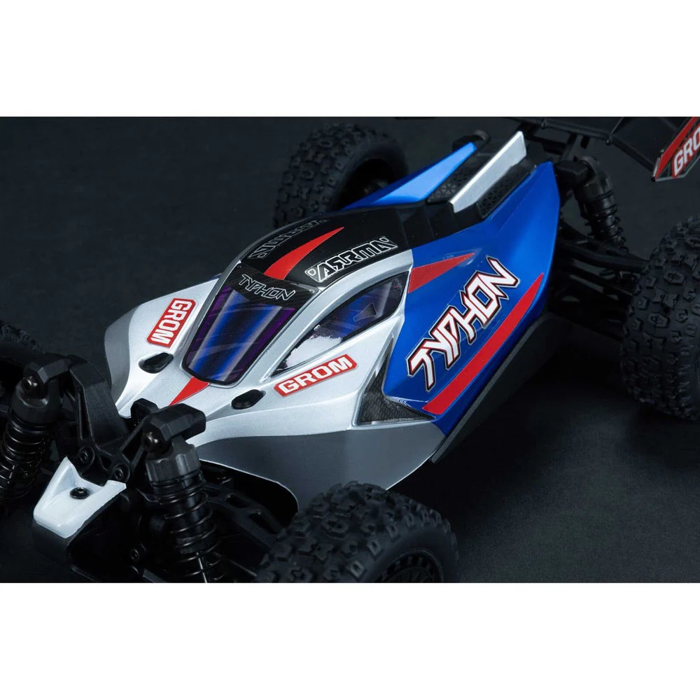 Arrma Typhon Grom 1/18 4x4 RC Buggy Blue ARA2106T1 - Image 21