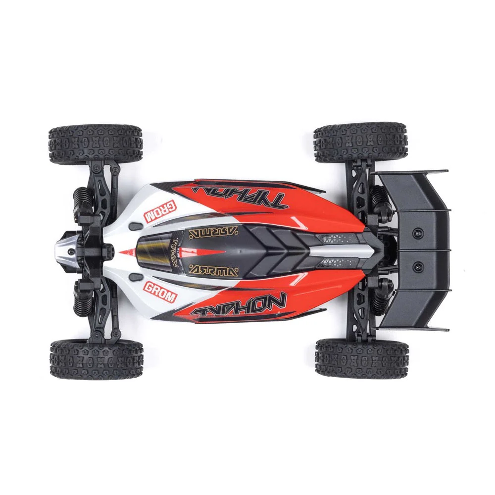 Arrma Typhon Grom 1/18 4x4 RC Buggy Red ARA2106T2 - Image 10